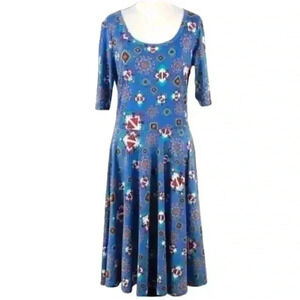 New Lularoe Nicole dress size L 12-14 geometric